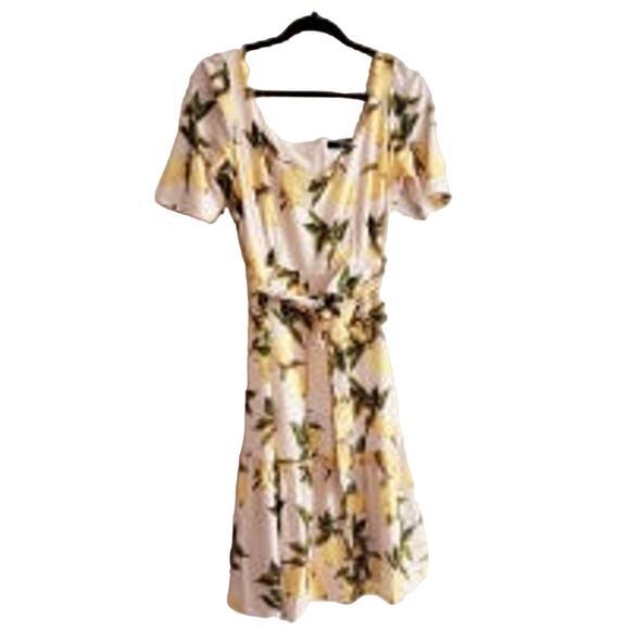 Sugar + Lips lemon lined dress size L - Picture 1 of 8